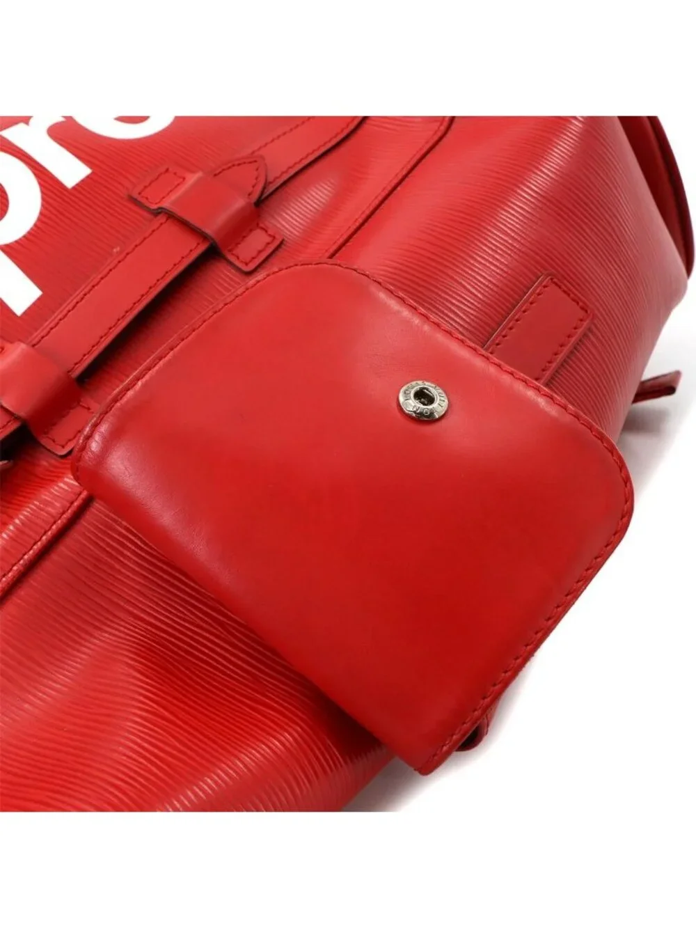 Louis Vuitton Supreme Epi Christopher PM Backpack Leather Red White